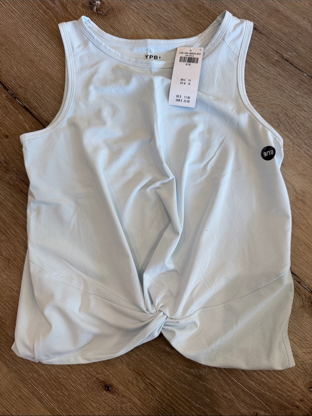 Abercrombie & Fitch Light Blue Twist-Front Tank